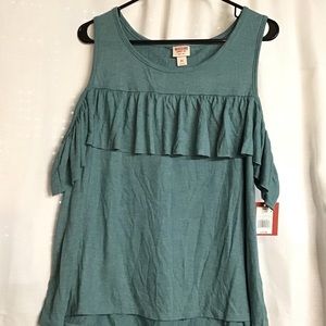 Mossimo Cold Shoulder Ruffle Tank XXL